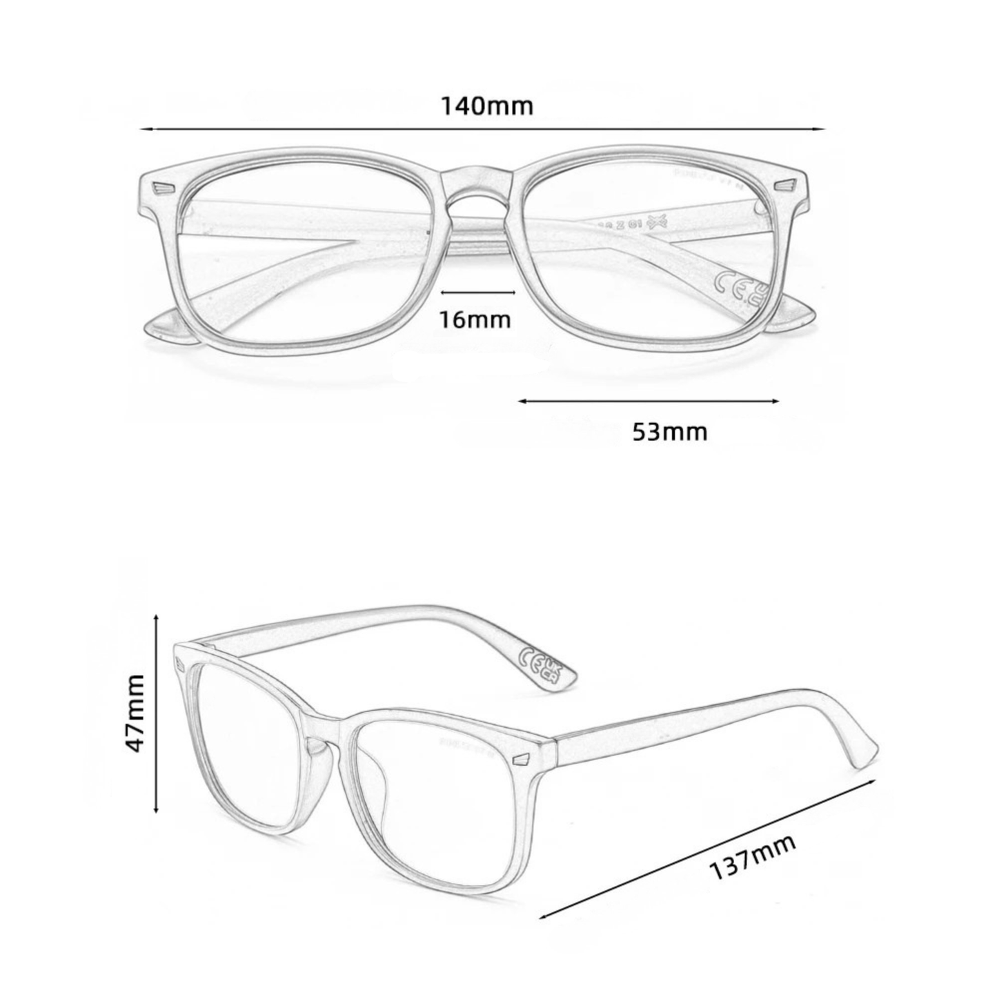 Clear Vision – Blaulichtfilter Brille Transparent