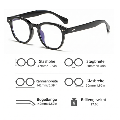 Aura Rund – Brille mit Blaulichtfilter