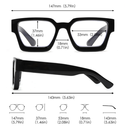 Bold Frame – Blaulichtfilter Brille Damen