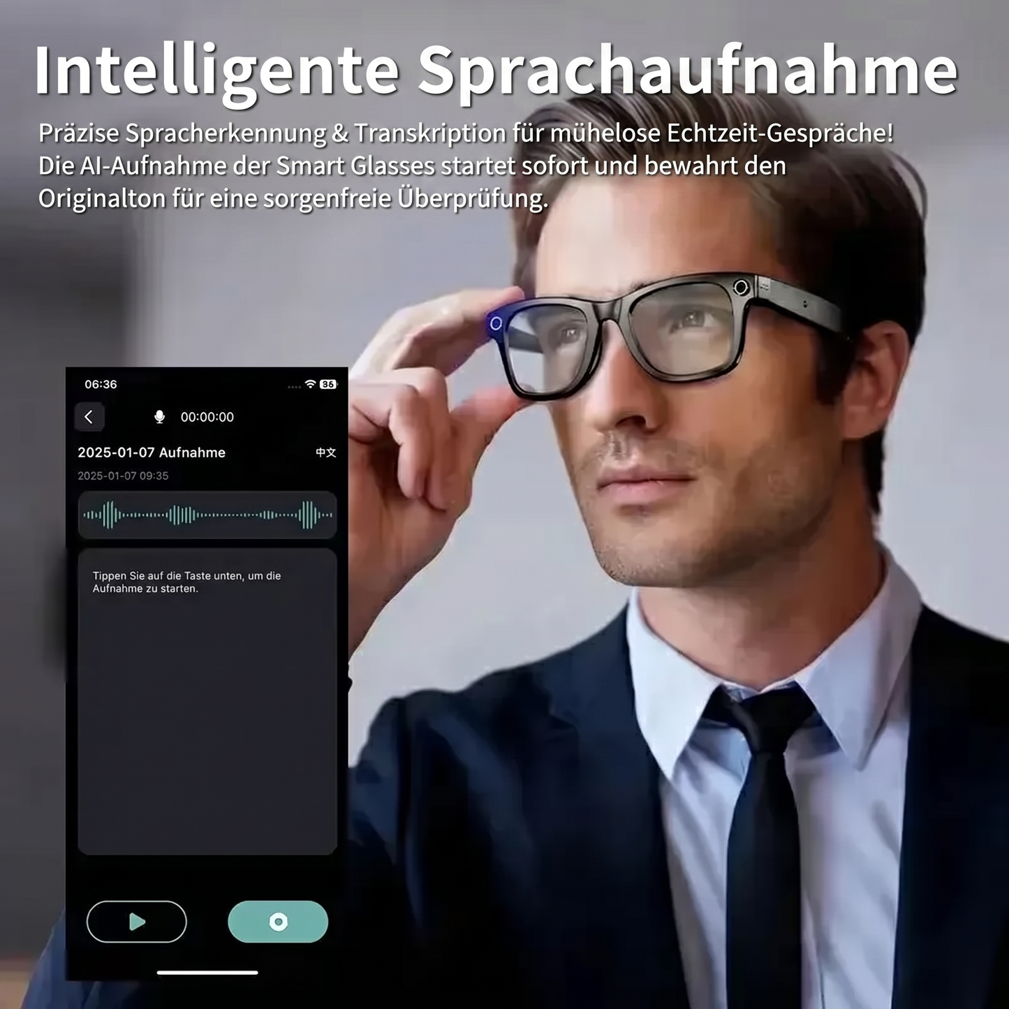 NOVA AI VISION – Brille mit Kamera & Blaulichtfilter